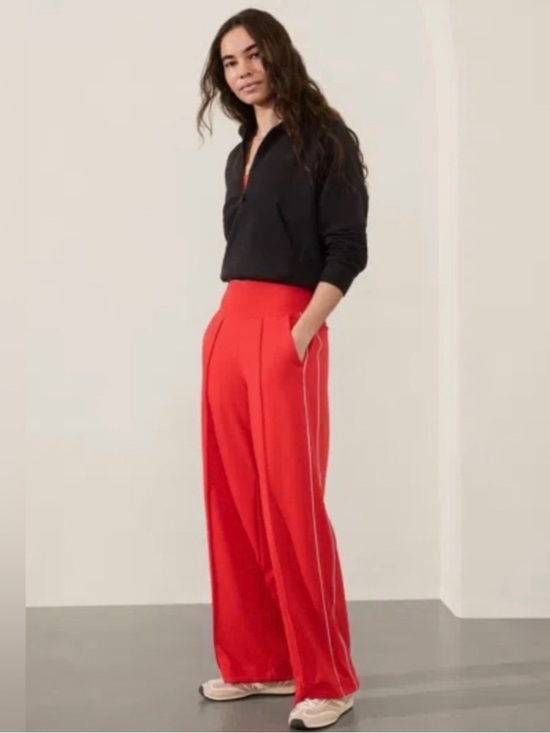 Athleta Pants - ATHLETA | Venice High Rise Track Stripe Wide Leg Pant